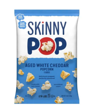 Skinny Pop Aged White Cheddar Popcorn 4.4oz 12ct